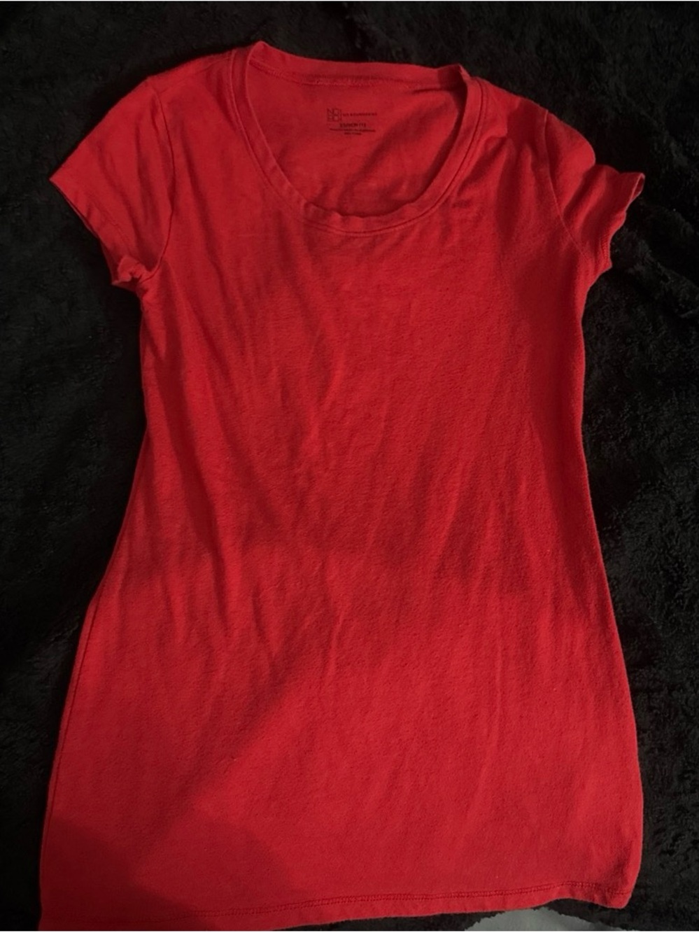 No Boundaries Red Short Sleeve Scoop Neck Tee